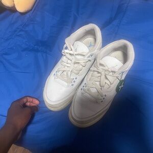 Jordan White and Blue Sneakers